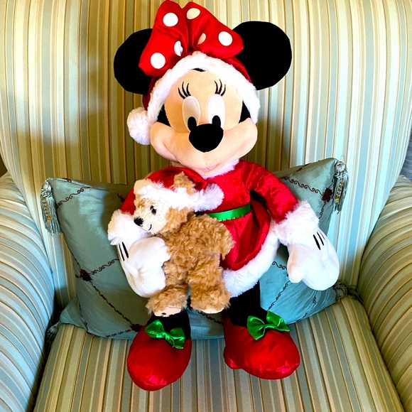 CHRISTMAS🎄DISNEY PARKS AUTHENTIC SANTA MINNIE MOUSE WITH DUFFY DISNEY BEAR NWT - Picture 6 of 17
